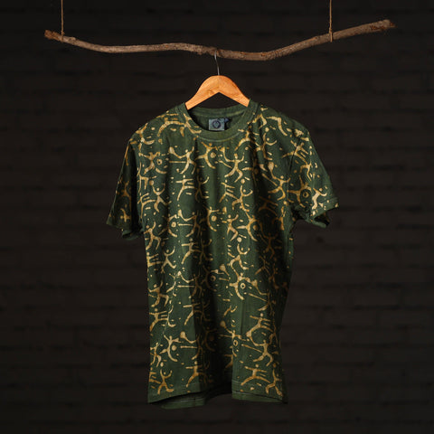  Bindaas Block Art Printed Cotton Round Neck T-shirt 