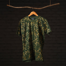  Bindaas Block Art Printed Cotton Round Neck T-shirt 