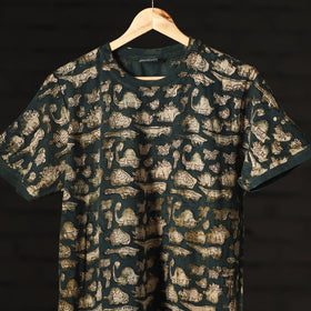  Bindaas Block Art Printed Cotton Round Neck T-shirt 