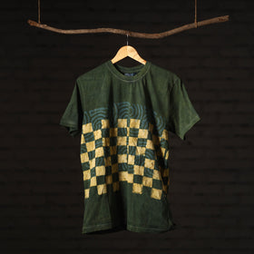 Green - bindaas art printed cotton round neck t-shirt