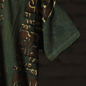 Green - bindaas art printed cotton round neck t-shirt