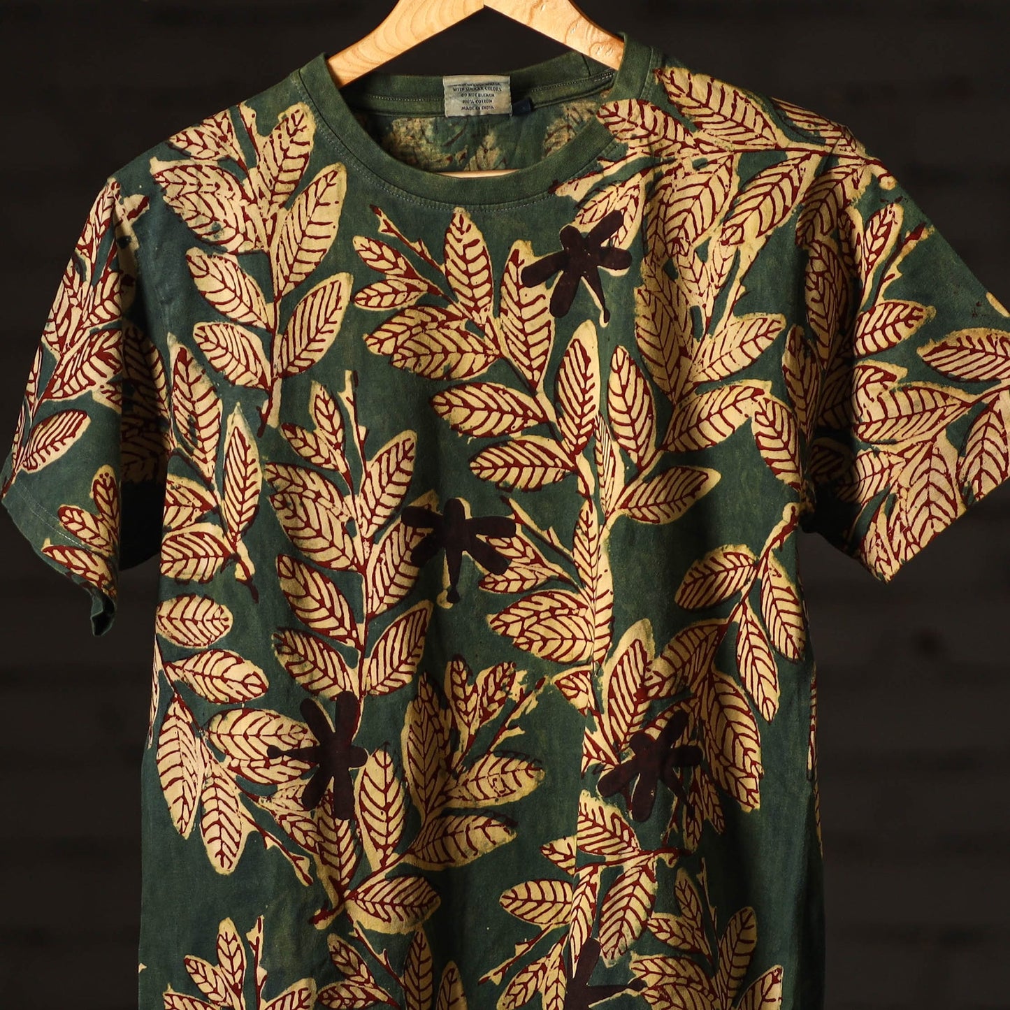 Green - bindaas art prints natural dyed cotton unisex round