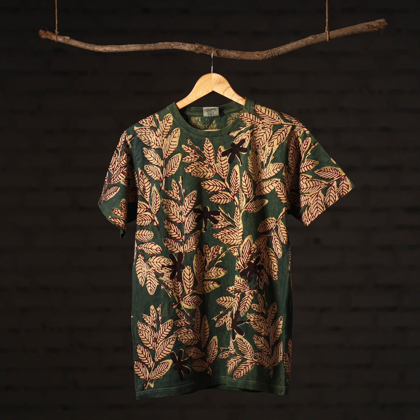 Green - bindaas art prints natural dyed cotton unisex round