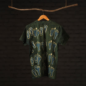 Green - bindaas art printed cotton round neck t-shirt