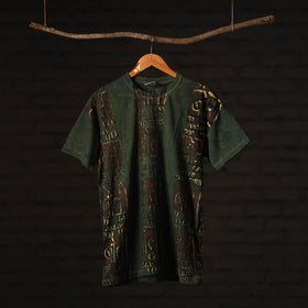 Green - bindaas art printed cotton round neck t-shirt