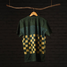 Green - bindaas art printed cotton round neck t-shirt