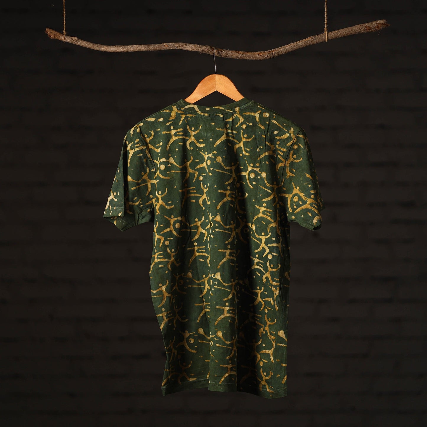  Bindaas Block Art Printed Cotton Round Neck T-shirt 