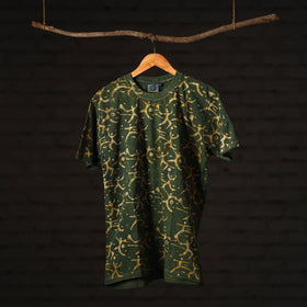  Bindaas Block Art Printed Cotton Round Neck T-shirt 