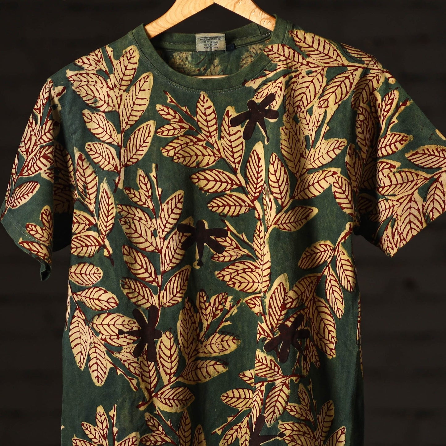Green - bindaas art prints natural dyed cotton unisex round