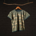 Green - bindaas natural dyed art round neck t-shirt in pure