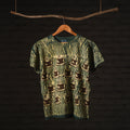 Green - bindaas natural dyed art round neck t-shirt in pure