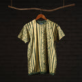 Green - bindaas natural dyed art round neck t-shirt in pure