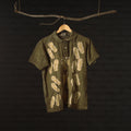 Buy Green Bindaas Natural Dyed Art Block Print Polo Collar T-shirt