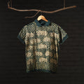 Bindaas Natural Dyed Art Block Print Unisex Polo Collar T-shirt