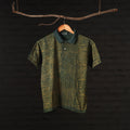 Bindaas Natural Dyed Art Block Print Unisex Polo Collar T-shirt