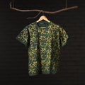 Buy Bindaas Natural Dyed Art Block Print Round Neck T-shirt in Pure Cotton Online at iTokri.com