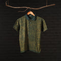 Bindaas Natural Dyed Art Block Print Unisex Polo Collar T-shirt