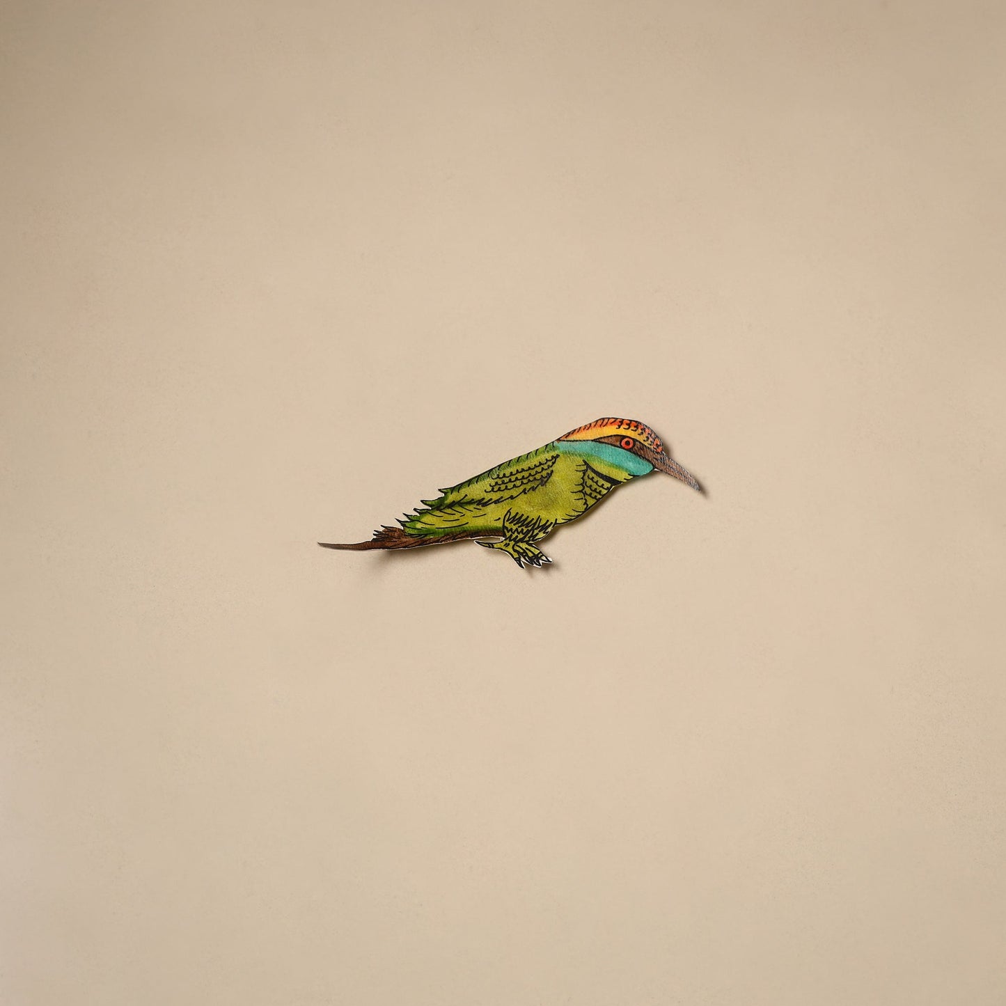 Bird - tholu bommalata leather puppet fridge magnet 13