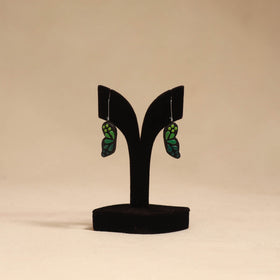 Bishnupur handpainted terracotta earrings 104 - handcrafted