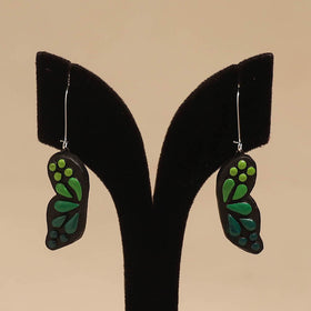 Bishnupur handpainted terracotta earrings 104 - handcrafted