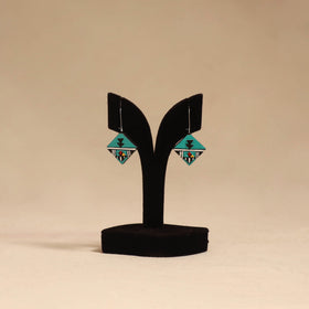 Bishnupur handpainted terracotta earrings 113 - handcrafted