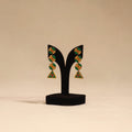 Bishnupur handpainted terracotta earrings 152 - handcrafted