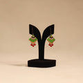 Bishnupur handpainted terracotta earrings 164 - handcrafted