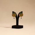 Bishnupur handpainted terracotta earrings 55 - handcrafted