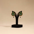Bishnupur handpainted terracotta earrings 56 - handcrafted