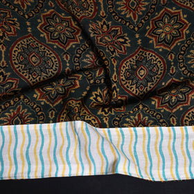 Block print cotton ajrakh blouse piece 10 - handcrafted