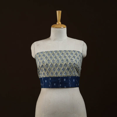 Block print cotton sanganeri blouse piece 12 - handcrafted