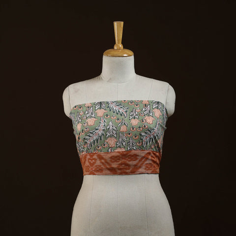 Block print cotton sanganeri blouse piece 17 - handcrafted