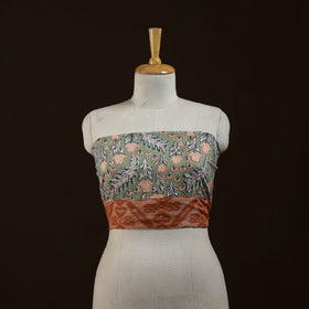 Block print cotton sanganeri blouse piece 17 - handcrafted