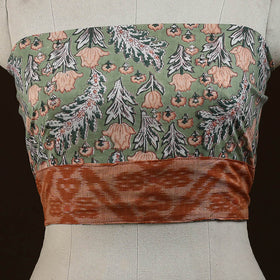 Block print cotton sanganeri blouse piece 17 - handcrafted