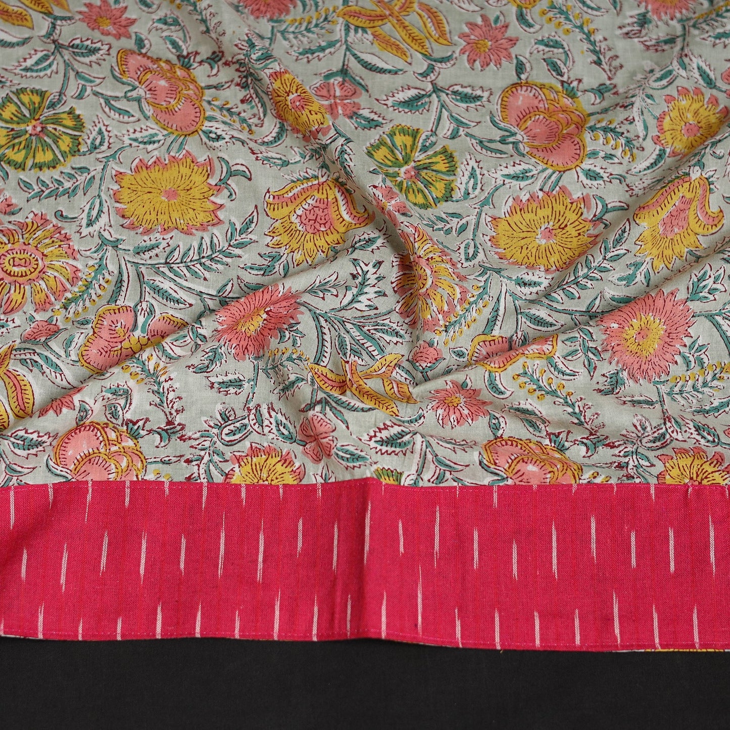 Block print cotton sanganeri blouse piece 22 - handcrafted