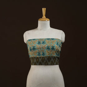 Block print cotton sanganeri blouse piece 24 - handcrafted