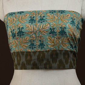 Block print cotton sanganeri blouse piece 24 - handcrafted