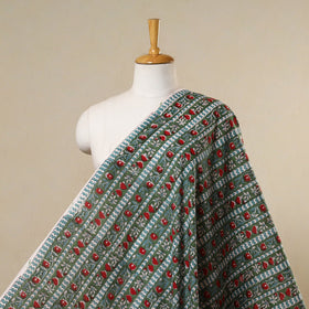 Green - cotton sanganeri fabric 04 - handcrafted