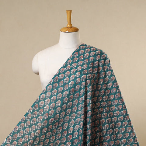 Green - cotton sanganeri fabric 05 - handcrafted