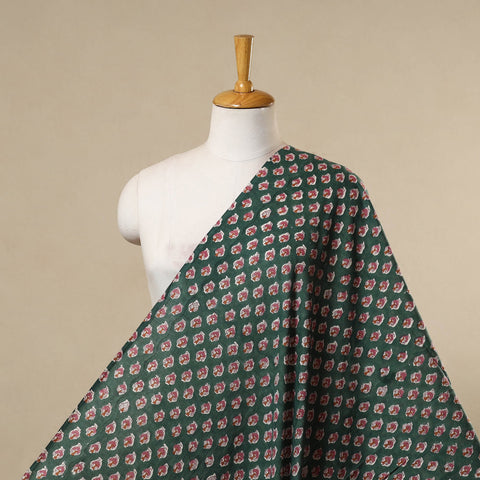 Green - cotton sanganeri fabric 24 - handcrafted