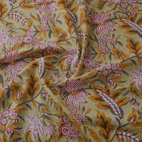 Green - cotton sanganeri fabric 24 - handcrafted