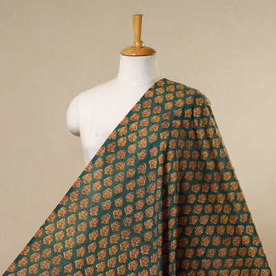 Green - cotton sanganeri fabric 25 - handcrafted