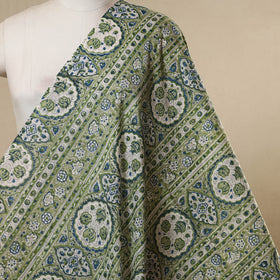 Green - cotton sanganeri fabric 32 - handcrafted