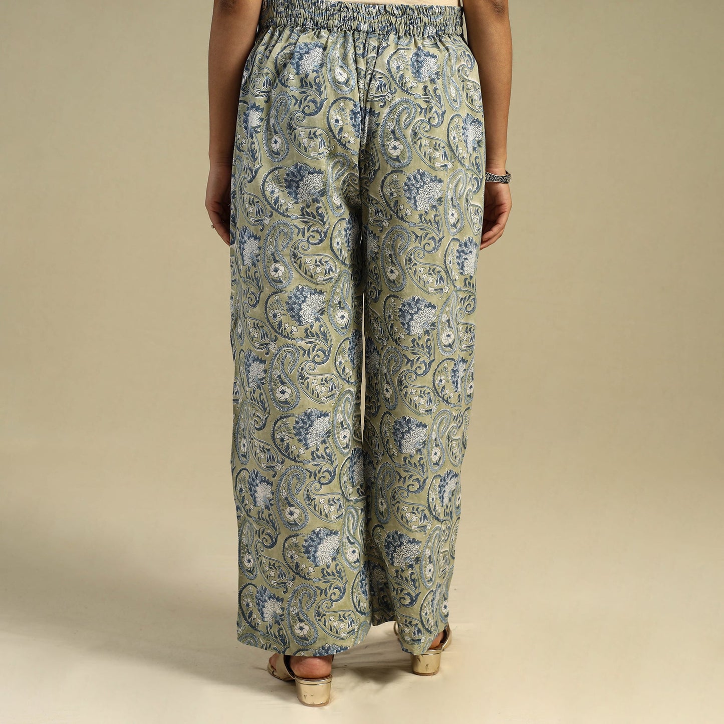 Buy Block Print Cotton Sanganeri Palazzo 