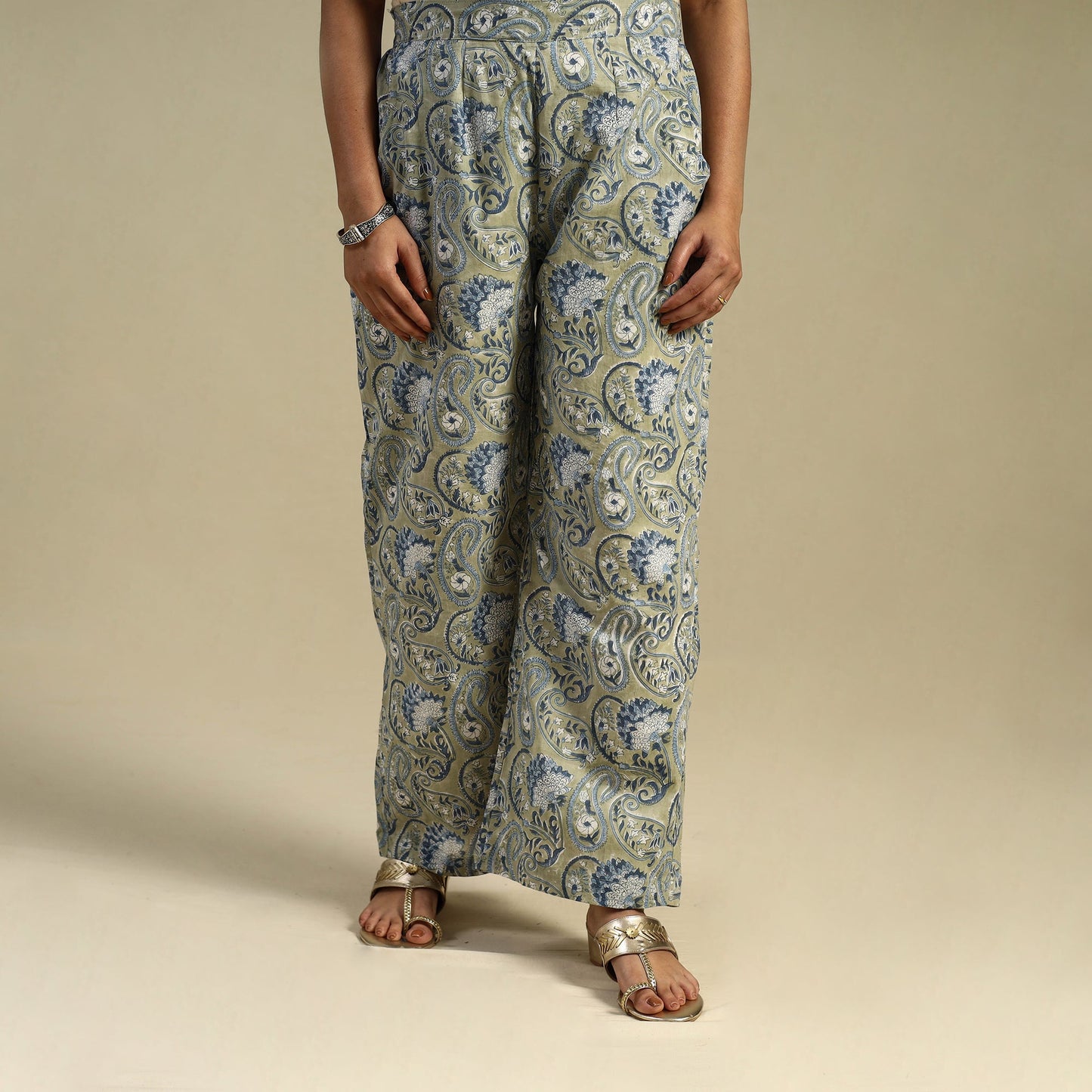 Buy Block Print Cotton Sanganeri Palazzo 