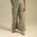 Green Block Print Cotton Sanganeri Palazzo 