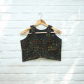 Green Block Print Cotton Stitched Ajrakh Blouse 