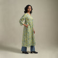 Green - cotton straight sanganeri kurta 03 - handcrafted