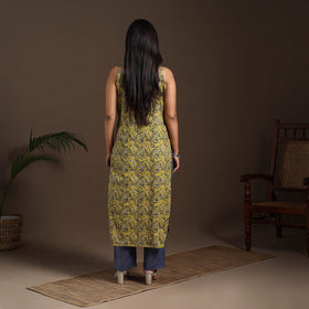 Green - cotton straight sanganeri kurta 18 - handcrafted