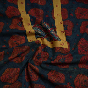 Buy Green Block Print Cotton Ajrakh Kurta Material Online